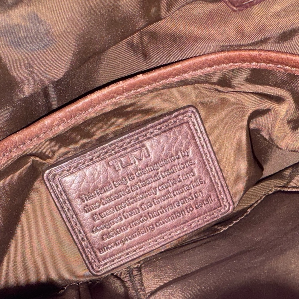 Tumi Sling Bag Waxed Canvas & Leather Rare - Picture 7 of 8